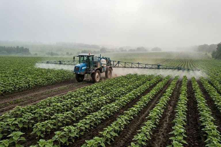 Обработка поля подсолнечника гербицидом по технологии Clearfield