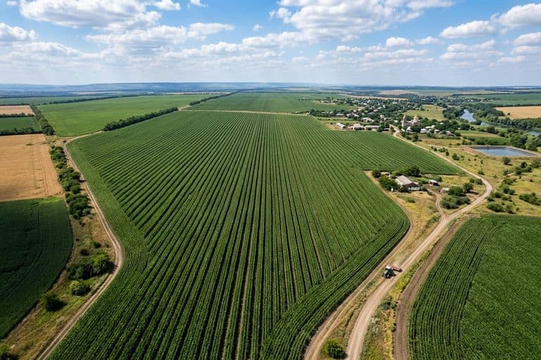 Кукурузное поле с воздуха